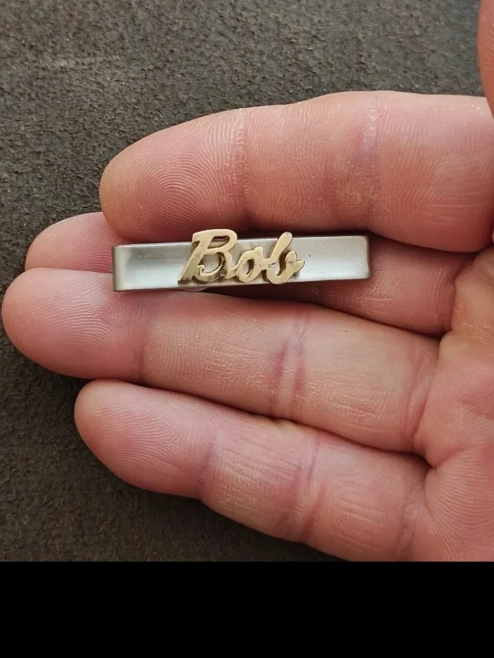 1950s/60s Rare Signed Swank Two Tone 3D Name 